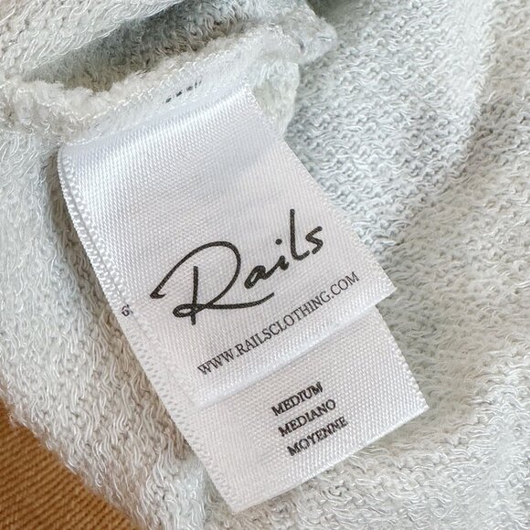 Rails Ramona Stone Camo Grey White Pullover Soft Sweatshirt Size Medium Womens - Picture 9 of 13